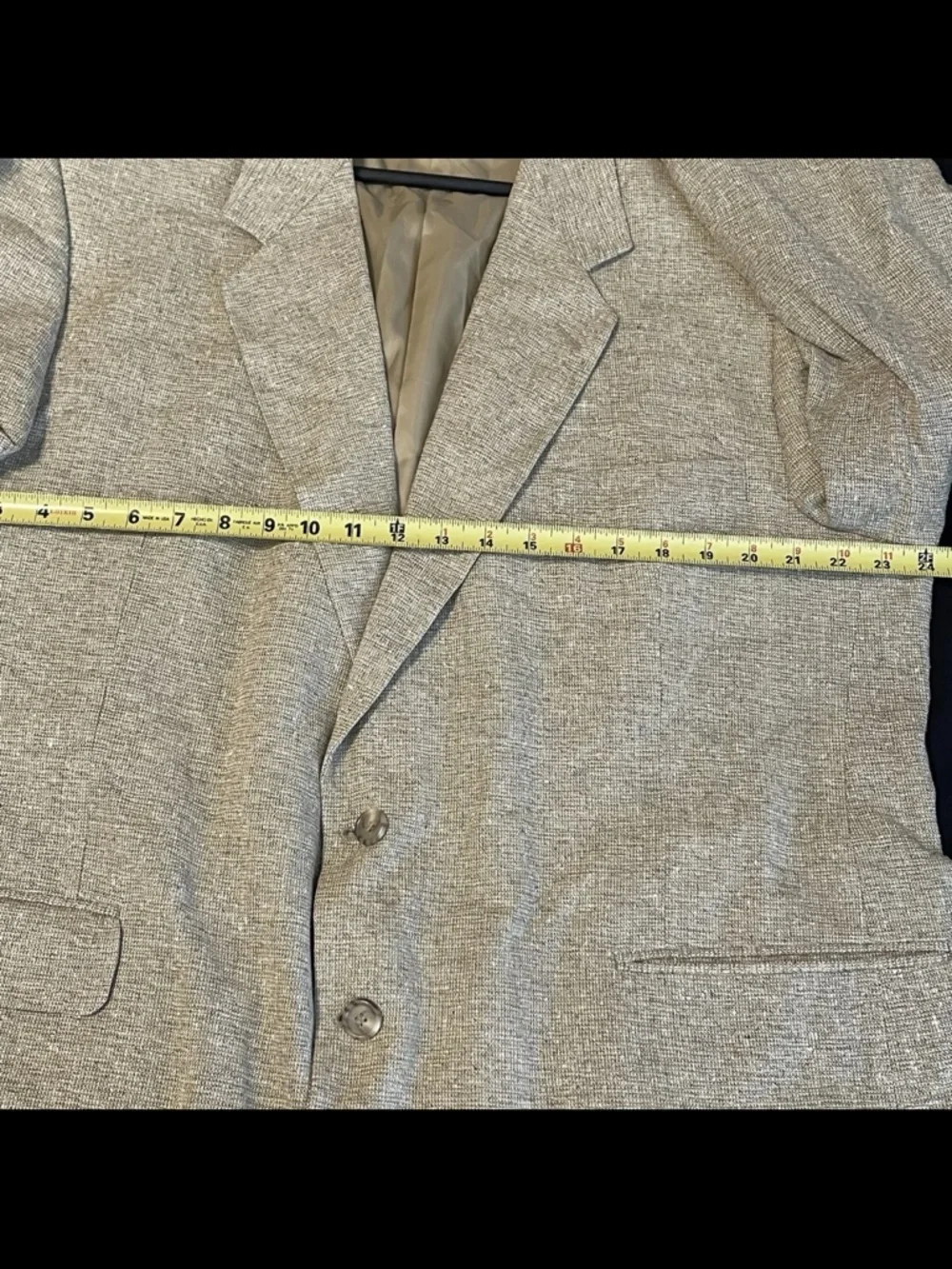 Vintage Bert Pulitzer Mark 48R Tan 100% Silk Mens Blazer Suit Jacket Sport Coat